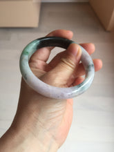 Load image into Gallery viewer, 59mm Certified Type A 100% Natural sunny green dark green purple Jadeite Jade bangle BP99-4054