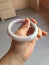 Load image into Gallery viewer, 59.5mm certified Type A 100% Natural light green sunny green light purple Jadeite Jade bangle BF147-8465