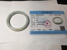 Load image into Gallery viewer, 55mm Certified Type A 100% Natural light green yellow round cut Jadeite Jade bangle Q134-2846