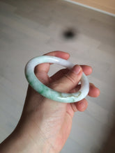 Load image into Gallery viewer, 58mm certified 100% natural sunny green/white/brown round cut jadeite jade bangle AX102-5430