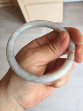 Load image into Gallery viewer, 58.9mm certified 100% natural type A light green/purple/yellow(Fu Lu SHOU) slim round cut jadeite jade bangle BN45-3116