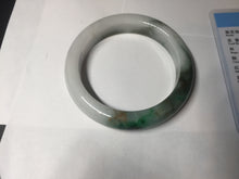 Load image into Gallery viewer, 59mm Certified Type A 100% Natural sunny green/white/brown/black Jadeite Jade bangle BK36-8353