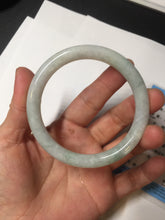 Load image into Gallery viewer, 55mm Certified Type A 100% Natural light green yellow round cut Jadeite Jade bangle Q134-2846