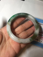 Load image into Gallery viewer, 59mm Certified Type A 100% Natural sunny green/white/brown/black Jadeite Jade bangle BK36-8353