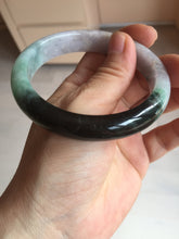 Load image into Gallery viewer, 59mm Certified Type A 100% Natural sunny green dark green purple Jadeite Jade bangle BP99-4054