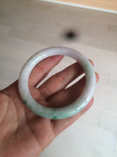 Load image into Gallery viewer, 58mm certified 100% natural sunny green/white/brown round cut jadeite jade bangle AX102-5430