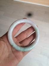 Load image into Gallery viewer, 58mm certified 100% natural sunny green/white/brown round cut jadeite jade bangle AX102-5430