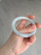 Load image into Gallery viewer, 54mm certified natural 100% natural Type A light green round cut jadeite jade bangle BS74-1021