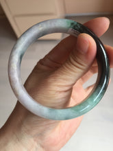 Load image into Gallery viewer, 59mm Certified Type A 100% Natural sunny green dark green purple Jadeite Jade bangle BP99-4054