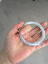 Load image into Gallery viewer, 54mm certified natural 100% natural Type A light green round cut jadeite jade bangle BS74-1021