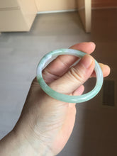 Load image into Gallery viewer, 48mm certified 100% natural Type A light green purple slim oval jadeite jade bangle PB207-2839