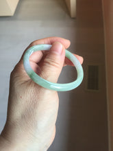Load image into Gallery viewer, 48mm certified 100% natural Type A light green purple slim oval jadeite jade bangle PB207-2839