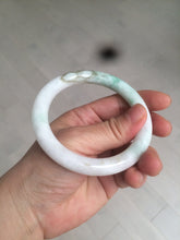 Load image into Gallery viewer, 58mm certified 100% natural sunny green/white/brown round cut jadeite jade bangle AX102-5430