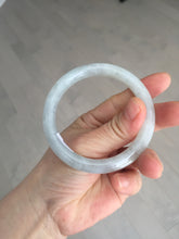 Load image into Gallery viewer, 54mm certified natural 100% natural Type A light green round cut jadeite jade bangle BS74-1021