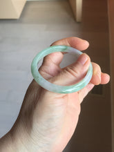 Load image into Gallery viewer, 48mm certified 100% natural Type A light green purple slim oval jadeite jade bangle PB207-2839