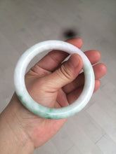 Load image into Gallery viewer, 58mm certified 100% natural sunny green/white/brown round cut jadeite jade bangle AX102-5430