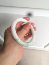 Load image into Gallery viewer, 58mm certified 100% natural sunny green/white/brown round cut jadeite jade bangle AX102-5430