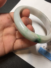 Load image into Gallery viewer, 53.5mm 100% natural certified sunny green brown pink oval jadeite jade bangle BN29-8348