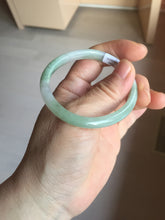Load image into Gallery viewer, 48mm certified 100% natural Type A light green purple slim oval jadeite jade bangle PB207-2839