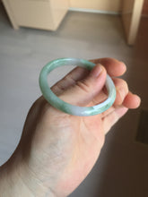 Load image into Gallery viewer, 48mm certified 100% natural Type A light green purple slim oval jadeite jade bangle PB207-2839