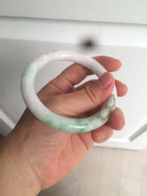 Load image into Gallery viewer, 58mm certified 100% natural sunny green/white/brown round cut jadeite jade bangle AX102-5430