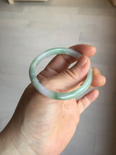 Load image into Gallery viewer, 48mm certified 100% natural Type A light green purple slim oval jadeite jade bangle PB207-2839