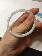 Load image into Gallery viewer, 52mm certified 100% natural icy watery Type A light green/purple slim jadeite jade bangle BS71-5472