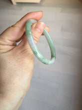 Load image into Gallery viewer, 48mm certified 100% natural Type A light green purple slim oval jadeite jade bangle PB207-2839
