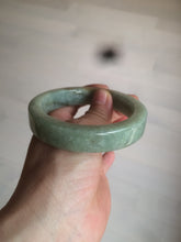 Load image into Gallery viewer, 57.6mm certified type A 100% Natural light green/gray square style Jadeite Jade bangle AX101-1509