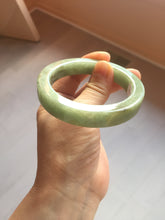 Load image into Gallery viewer, 55mm certified type A 100% Natural light green/gray/brown square style Jadeite Jade bangle BS1-1502