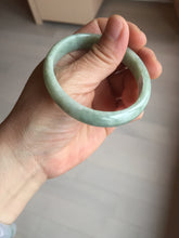 Load image into Gallery viewer, 52mm certified Type A 100% Natural light green oval Jadeite Jade bangle BM94-4461