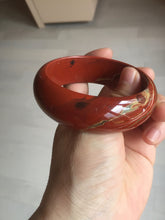 Load image into Gallery viewer, 58mm 100% natural red jasper stone(红碧玉,鸡血石) bangle SY100