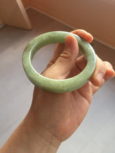 Load image into Gallery viewer, 55mm certified type A 100% Natural light green/gray/brown square style Jadeite Jade bangle BS1-1502
