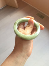 Load image into Gallery viewer, 55mm certified type A 100% Natural light green/gray/brown square style Jadeite Jade bangle BS1-1502