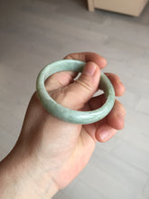 Load image into Gallery viewer, 52mm certified Type A 100% Natural light green oval Jadeite Jade bangle BM94-4461
