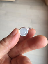 Load image into Gallery viewer, 12.3mm 100% natural type A light purple white Jadeite Jade simple is the best series pendant PB131