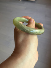 Load image into Gallery viewer, 58.4mm certified Type A 100% Natural yellow/brown flying dandelions nephrite Jade bangle HF80-0469