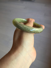 Load image into Gallery viewer, 58.4mm certified Type A 100% Natural yellow/brown flying dandelions nephrite Jade bangle HF80-0469