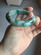 Load image into Gallery viewer, 50.4mm Certified 100% natural Type A sunny green dark green/gray/black oval jadeite jade bangle PD133-6294