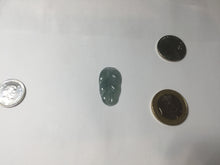 Load image into Gallery viewer, 100% natural type A icy watery light green blue gray Guatemala jadeite leaf pendant BP184-1