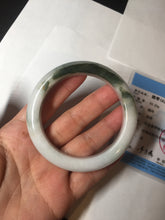 Load image into Gallery viewer, 56mm Certified Type A 100% Natural dark green/white//black Jadeite Jade bangle BK39-8357