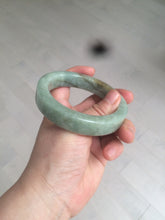 Load image into Gallery viewer, 57.6mm certified type A 100% Natural light green/gray square style Jadeite Jade bangle AX101-1509