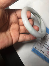 Load image into Gallery viewer, 56mm Certified Type A 100% Natural dark green/white//black Jadeite Jade bangle BK39-8357