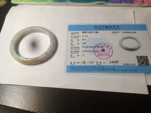 Load image into Gallery viewer, 52.3mm Certified type A 100% Natural green/white/very light purple/yellow Jadeite Jade bangle AZ77-1629