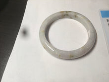 Load image into Gallery viewer, 52.3mm Certified type A 100% Natural green/white/very light purple/yellow Jadeite Jade bangle AZ77-1629