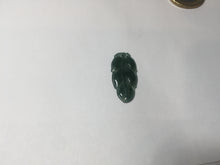 Load image into Gallery viewer, 100% natural type A icy watery dark green blue gray black Guatemala jadeite leaf pendant BP184-4