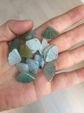 Load image into Gallery viewer, 18x11mm Type A 100% icy watery natural green blue purple white seashell/wing jadeite Jade Pendant necklace group F156