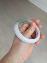 Load image into Gallery viewer, 57.5mm certified Type A 100% Natural dark green purple white Jadeite Jade bangle Y158-3015