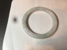 Load image into Gallery viewer, 58mm certified 100% natural type A light green/white round cut jadeite jade bangle AZ101-2808