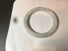 Load image into Gallery viewer, 58mm certified 100% natural type A light green/white round cut jadeite jade bangle AZ101-2808